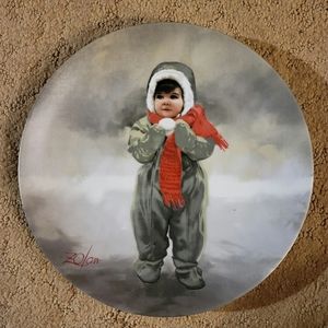 Collector Plate - Winter Angel by Zolan